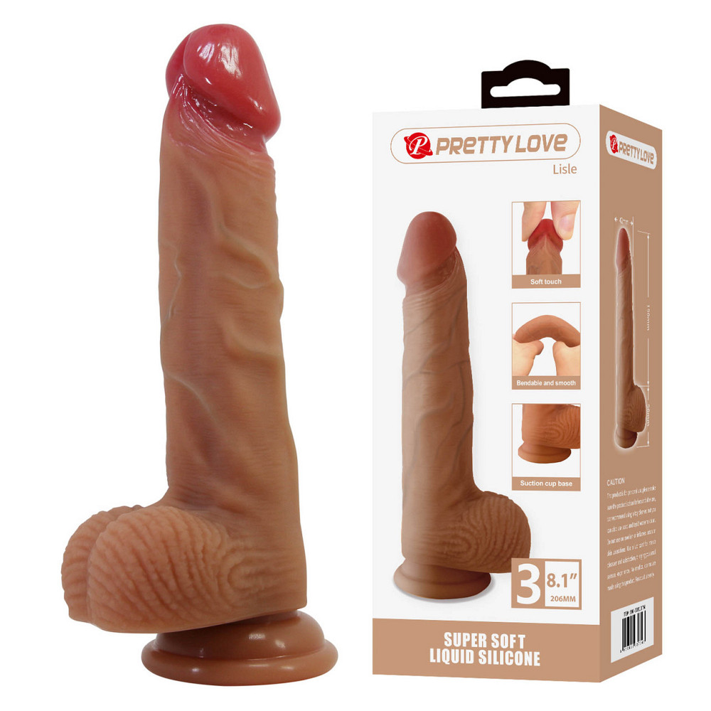 Фалоімітатор PRETTY LOVE Lisle 8.1 Super Soft Liquid Silicone Dildo Sex Aura Київ - фото 1