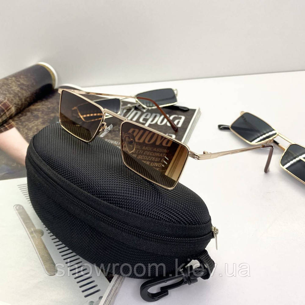 Жіночі модні сонцезахисні окуляри Elegance (003) brown Київ - фото 2