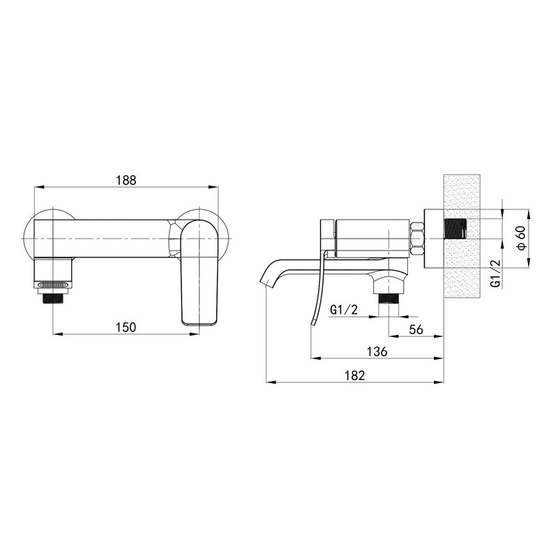 Змішувач для ванни Mixxus Premium DALI 009 EURO MI6747 Харків - фото 2