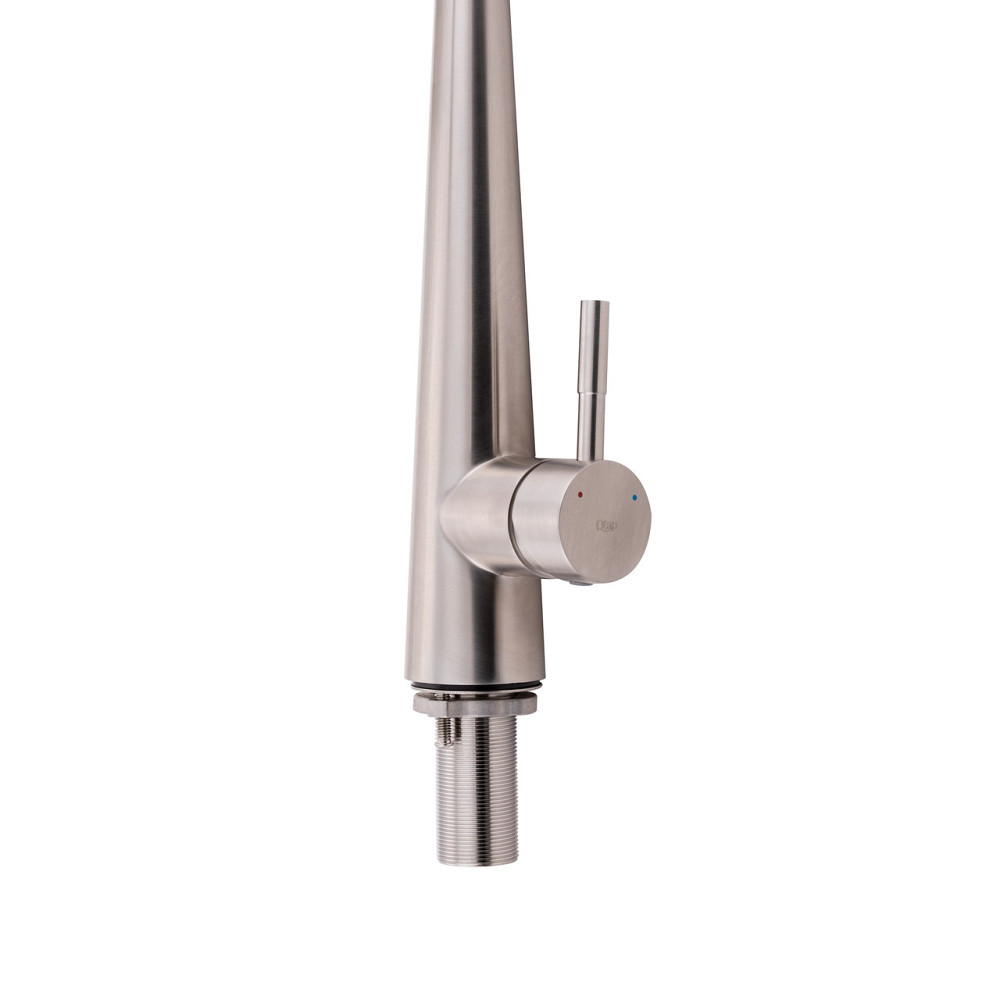 Змішувач для кухні Qtap Evicka з висувним виливом QTEVI91103UN Brushed Nickel PVD Київ - фото 19