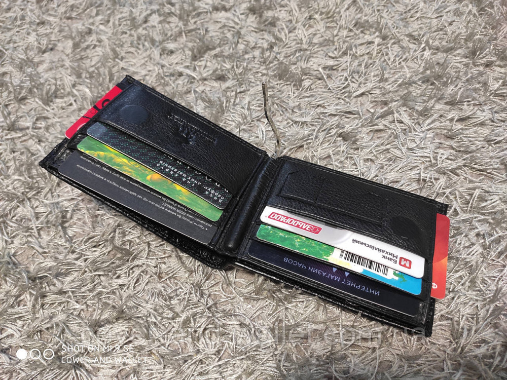 Маленький мужской кошелек на магнитах с зажимом для купюр Marco Coverna Киев - изображение 4