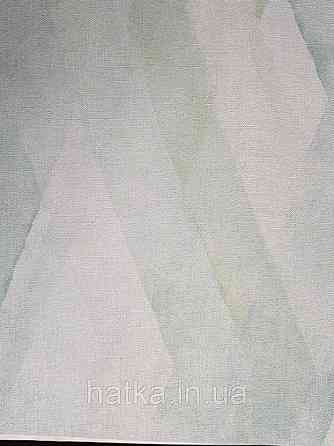 Шпалери вінілові на флізелін Marburg Shades смуги зигзаг розмиті з ефектом старіння сині бірюзові білі Київ