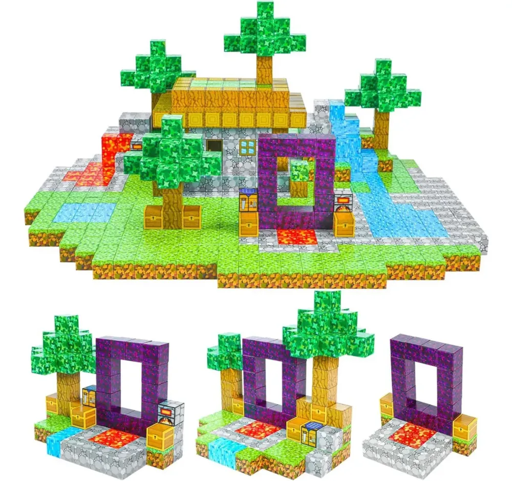 Магнітні блоки Майнкрафт Kid odyssey 70шт Луцьк - фото 1