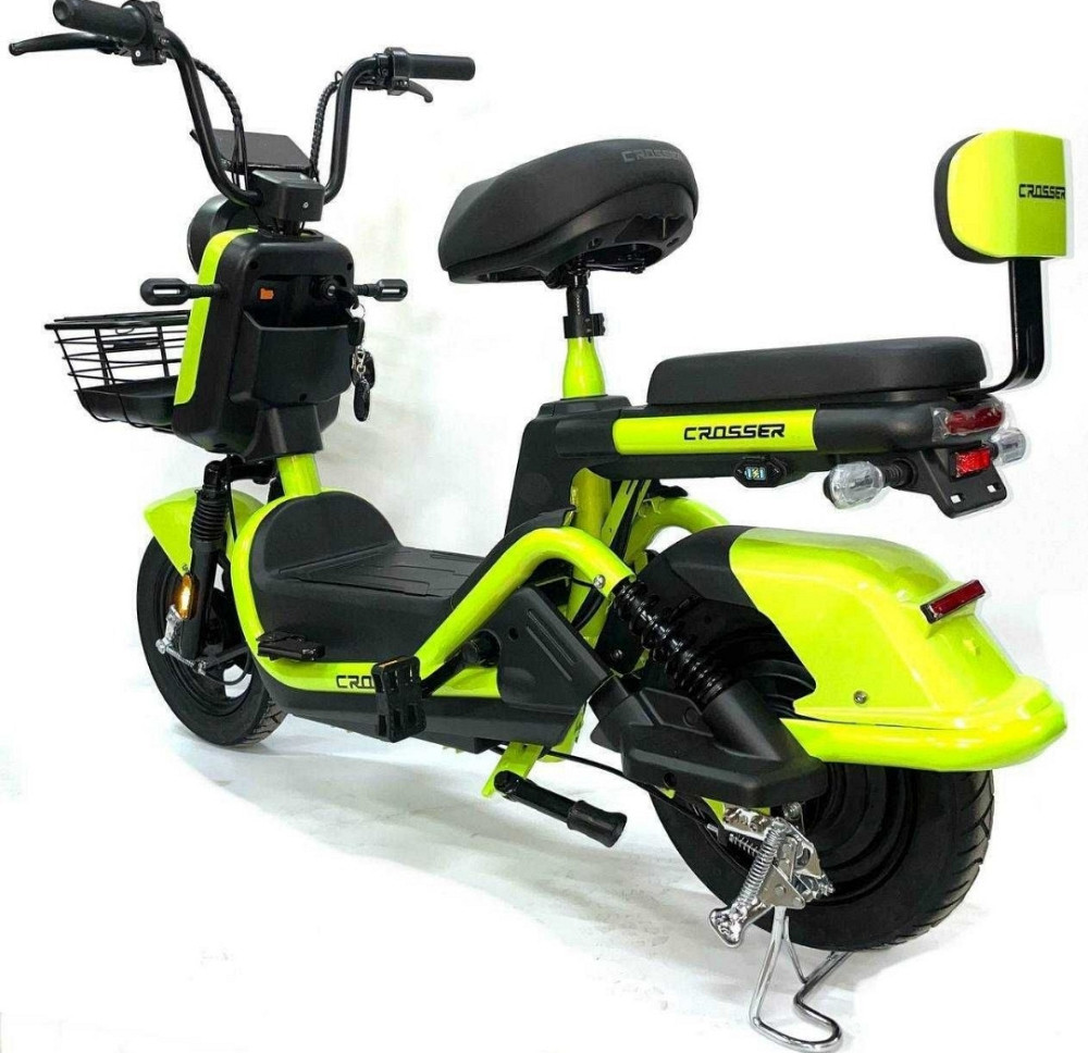 Электрический велосипед Crosser CR2 800W (графеновые акб 60V/24Ah) Зеленый. Харьков - изображение 2