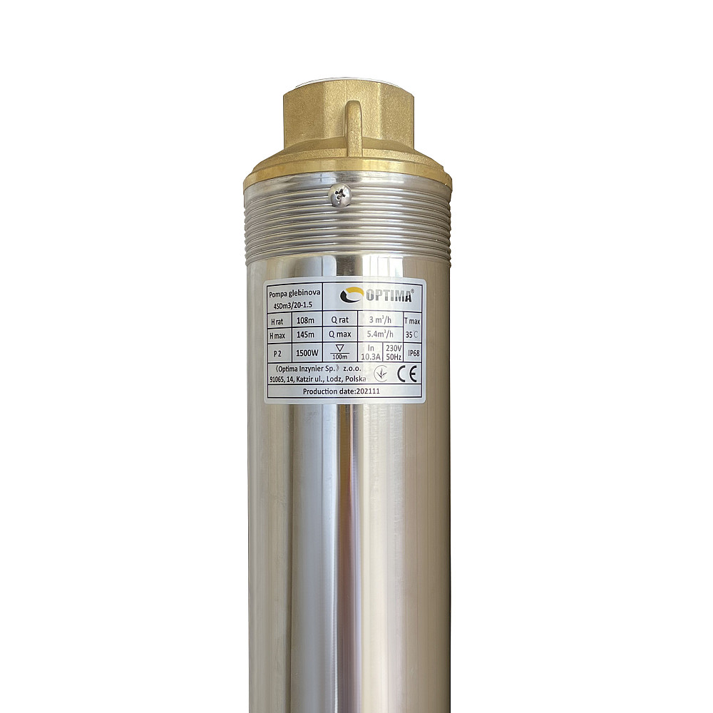 Насос свердловинний з підв. стійк. до піску OPTIMA  4SDm3/20 1.5 кВт 145м + пульт+кабель 75м NEW Тернополь - изображение 2