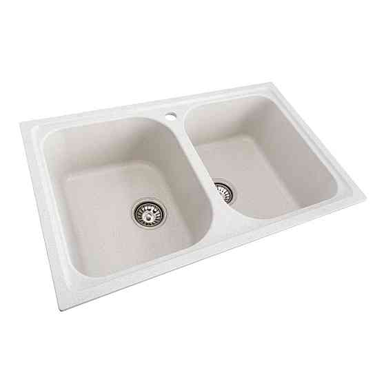 VALESO Гранітна мийка для кухні VALESO 7950 Equatoria матова Біла в крапку Киев