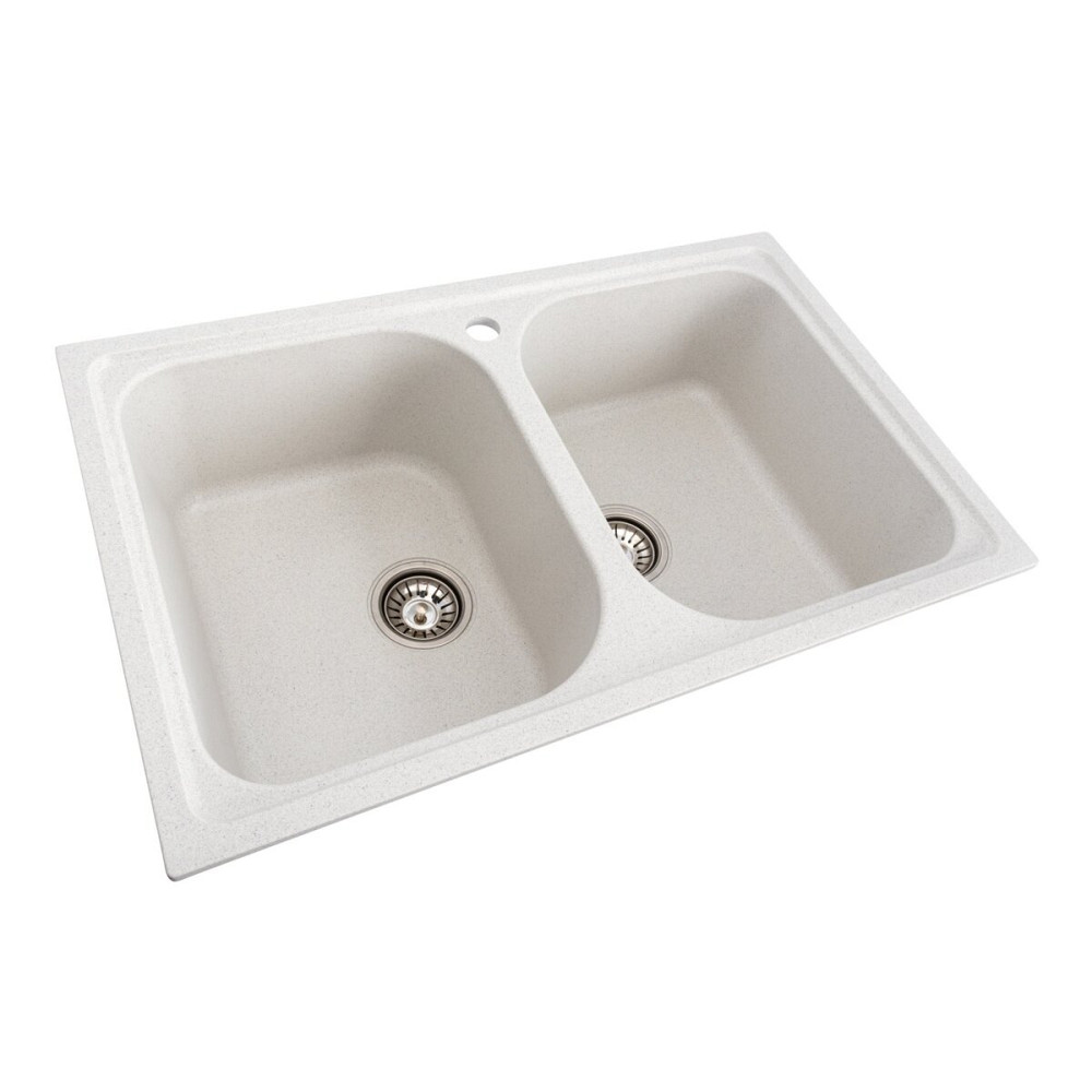 VALESO Гранітна мийка для кухні VALESO 7950 Equatoria матова Біла в крапку Киев - изображение 1