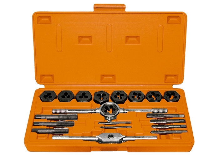 Набор метчиков и плашек М3 - М12, плашко-метчикодержатель, 20 предметов, в пласт. боксе SPARTA Полтава - изображение 1