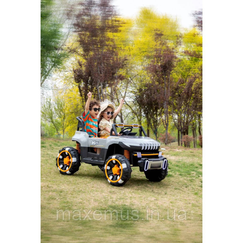 Двухместный детский электромобиль аккумуляторный SP-8688 детский джип электромобиль 12В с пультом управления черный Мостиська - фото 8