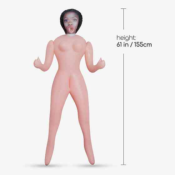 Секс-лялька з 3 отворами Crushious ALICIA The Inflatable Nurse, бежева, 155 см Sex Aura Київ