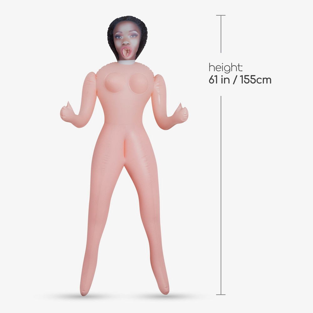 Секс-лялька з 3 отворами Crushious ALICIA The Inflatable Nurse, бежева, 155 см Sex Aura Київ - фото 5
