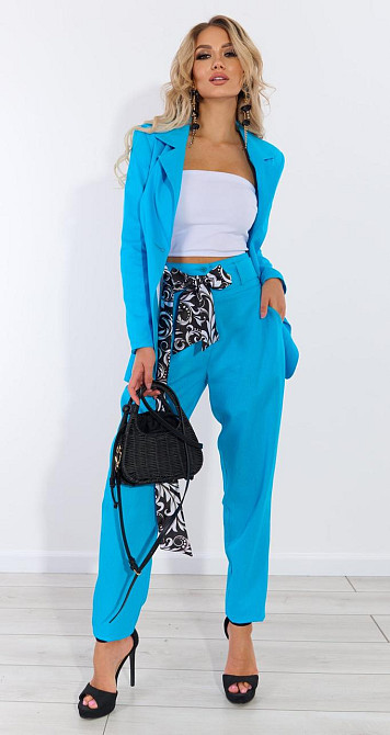 Лляний костюм зі штанами (44) Київ - фото 6