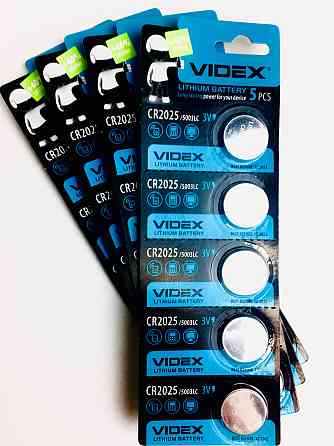 Батарейка літієва VIDEX CR2025 5 pcs BLISTER CARD Київ