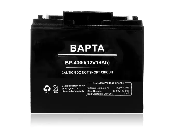 Акумулятор BAPTA BP-4300 12В 18Аг для ДБЖ, систем безпеки, електроприладів, 181×77×167 мм Київ - фото 3