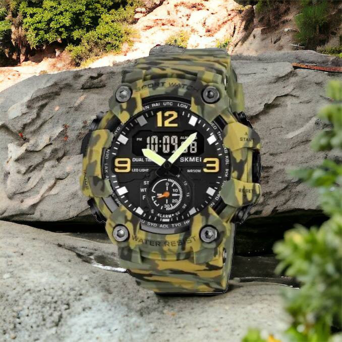 Чоловічий водостійкий кварцовий годинник SKMEI 1965CMGN, Хороший наручний годинник чоловічий JP-38 Львів - фото 1