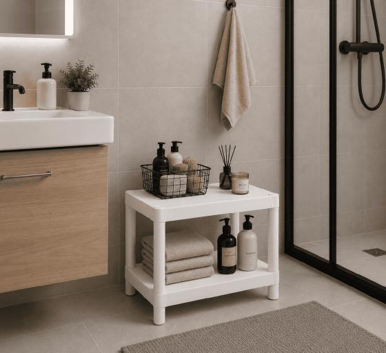 Этажерка 2-х ярусная Violet House 6032 Olympic WHITE 27х42х39 см (7040709) Киев