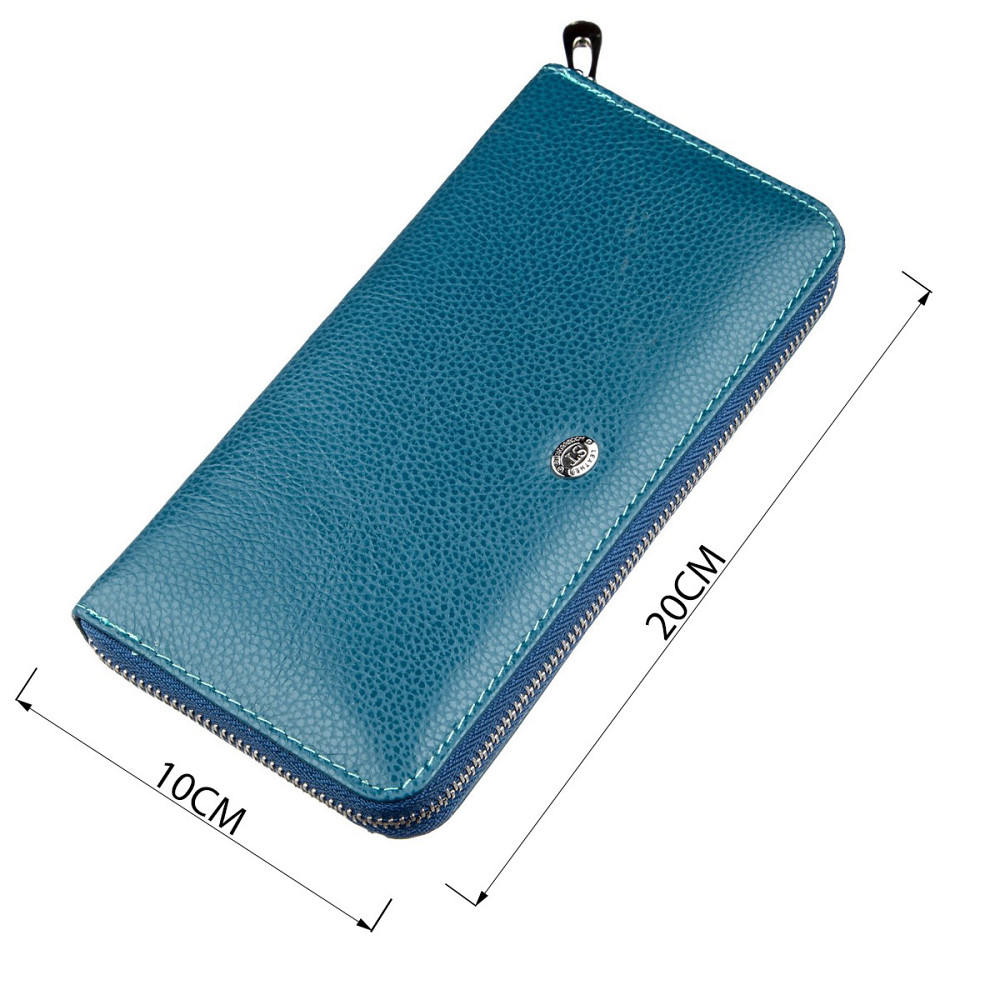 Жіночий клатч-візитниця Блакитний (ST Leather) Київ - фото 7