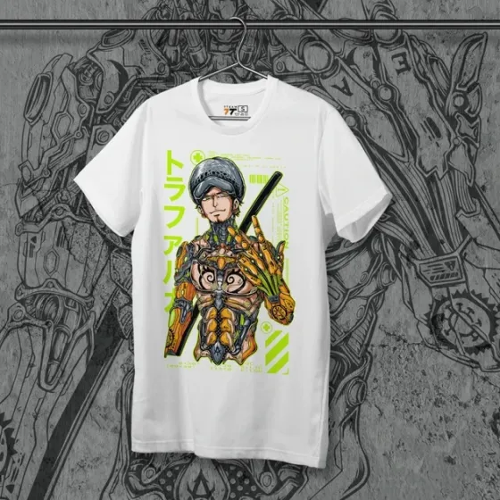 Футболка для подростка мальчика с принтом Ван Пис Кібер Трафальгар Ло W Размер 160 Anime10045 Днепр
