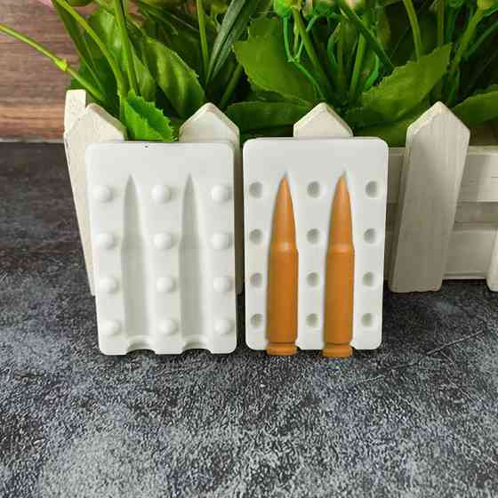 Молд силиконовый Патроны 45 на 60 мм серый Киев