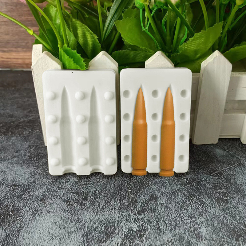 Молд силиконовый Патроны 45 на 60 мм серый Киев - изображение 1