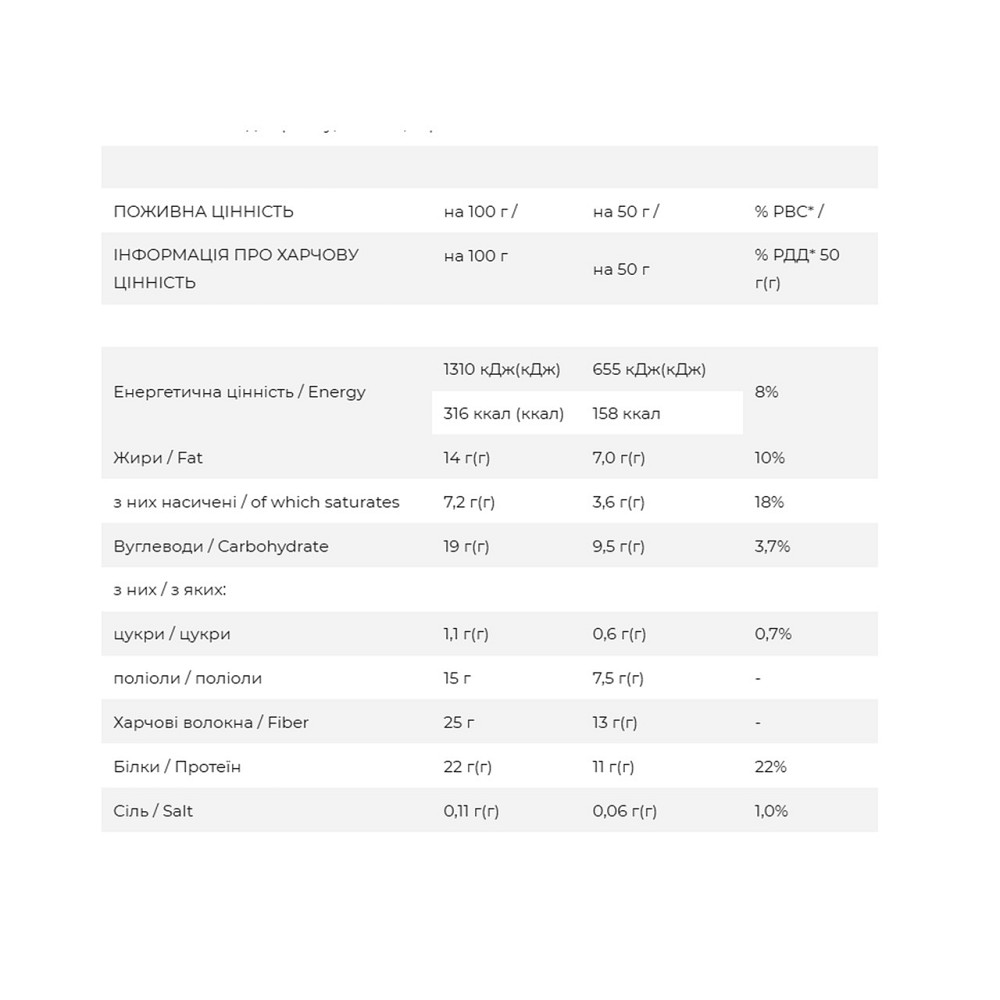 Энергетические батончики Fit Win Vegan Bar 12x50g шоколад и лимон Киев - изображение 4