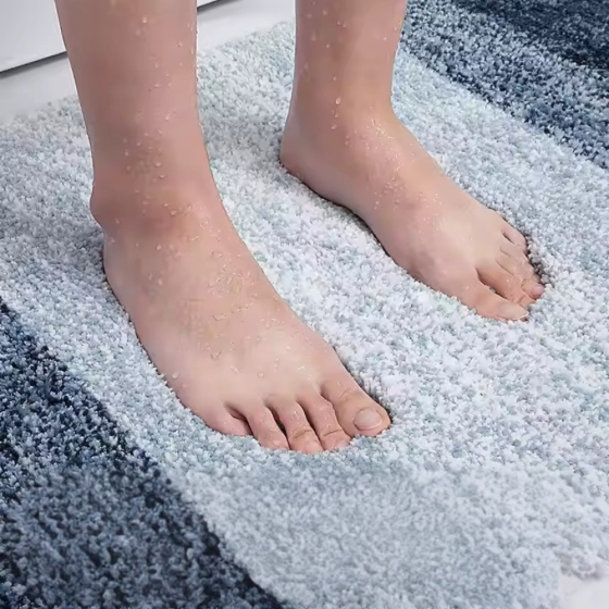 Коврик для ванной и душа коврик для ног в ванную комнату,микрофибра,атискользящий 51х76 см,градиент синий Каменец-Подольский