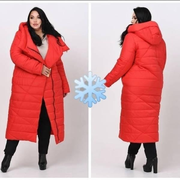 Жіноча зимова довга куртка пальта Ковдра великих розмірів.  42-72р. Київ - фото 3