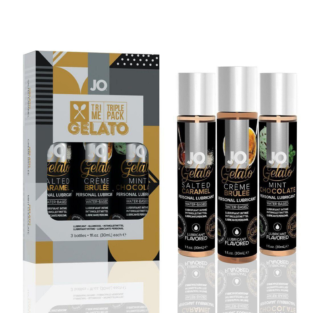 Набор JO Tri-Me Triple Pack — Gelato (3×30 мл) три разных вкуса серии Джелато Sex Aura Киев - изображение 1