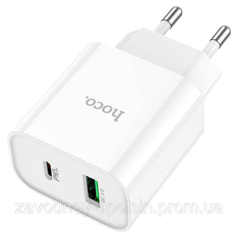 Мережевий адаптер Блок живлення 20 W USB PD Type-C (hoco) Одеса - фото 4