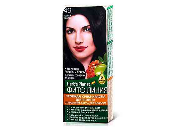 Крем-краска Темный каштан Herbs Planet No 49 ТМ Фито линия Solmir Киев