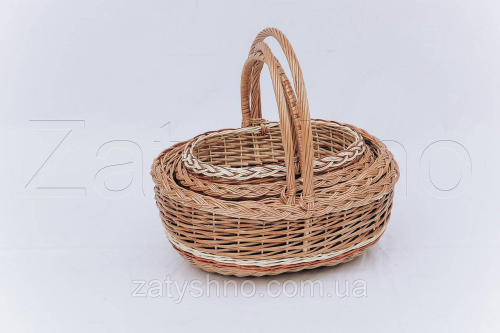 Кошик на Великдень комплект | кошик великодні | плетений кошик на Великдень з лози Київ - фото 2