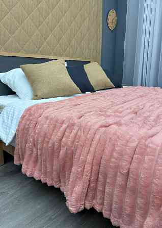 Плед-покривало смужка VIP Шарпей 200х230 см (+-10см) Рожевий (87-140) Київ