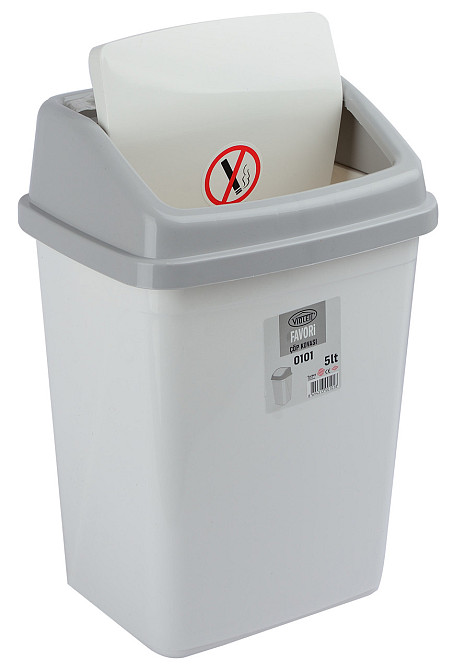 Контейнер для сміття Violet House 0101 White, 5 л (6749529) Київ - фото 2