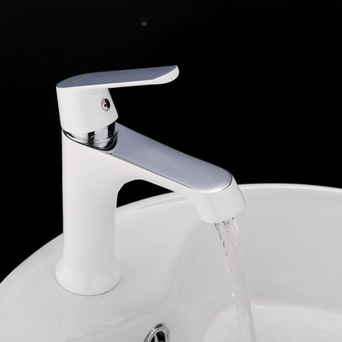 Смеситель для умывальника Frap F1034 белый/хром Киев - изображение 5