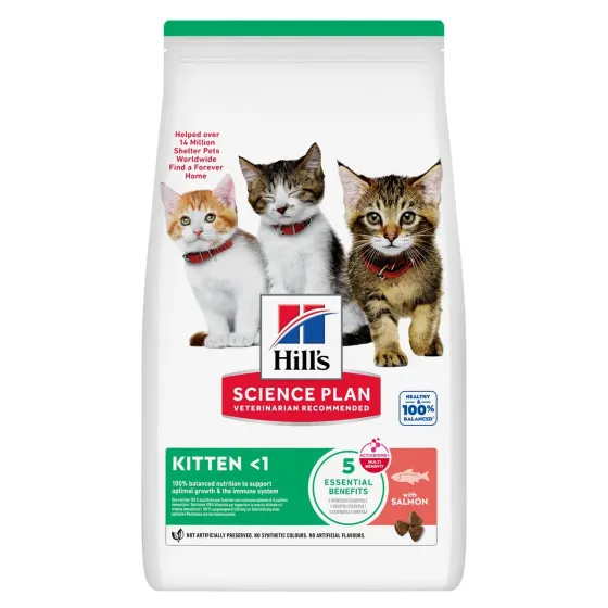 Сухой корм Хиллс Hill's SP Kitten для котят до 1 года с лососем 1.5 кг Винница