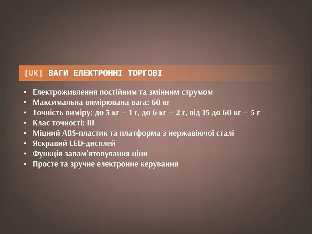 Ваги електронні торгові BITEK BT-984 до 60 кг, настільні цифрові ваги з металевими кнопками Одеса - фото 4
