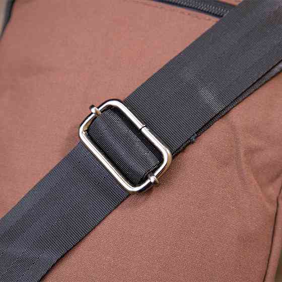 Универсальная текстильная мужская сумка на два отделения Vintage 20661 Коричневая Киев