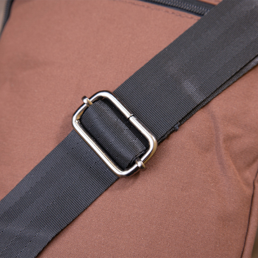 Универсальная текстильная мужская сумка на два отделения Vintage 20661 Коричневая Киев - изображение 2