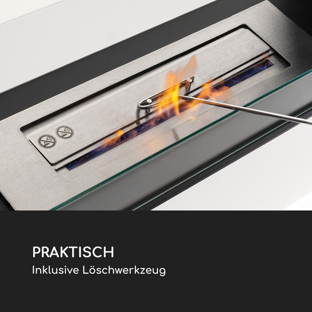 Еталоловий камін Fiamme Scopi, пальник із неіржавкої сталі, 3 літри, час горіння 5-6 годин, білий Рівне - фото 10