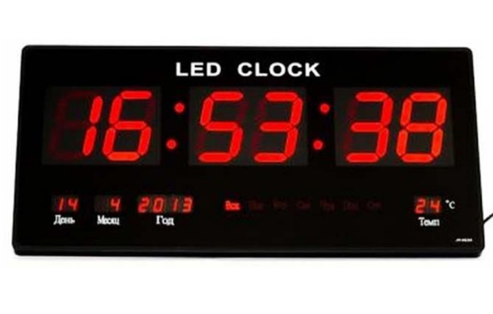 Большие электронные LED часы CW-4622 с календарем, термометром, настольные и настенные Одесса - изображение 2