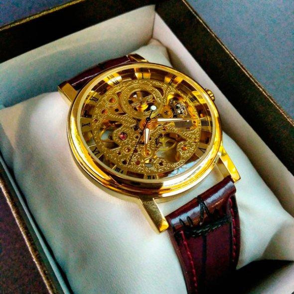 Класичний жіночий годинник Winner Gold Brown Вінниця - фото 11
