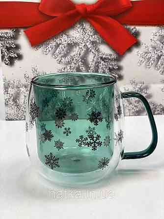 Кухоль чашка подвійне скло Olens "Зимове небо" 350 мл Ручне миття 102-1175 Київ