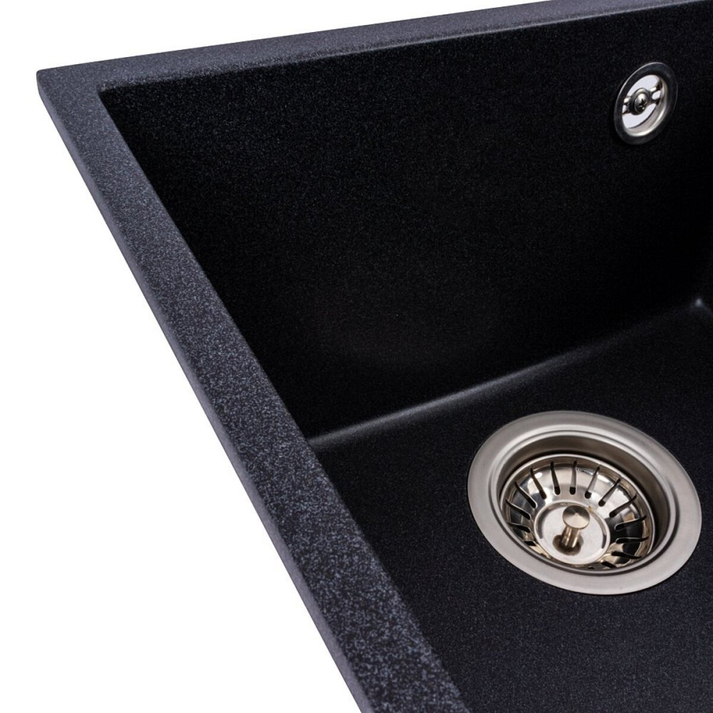 VALESO Гранітна мийка для кухні VALESO ROXY 3744 матова Карбон Київ - фото 6