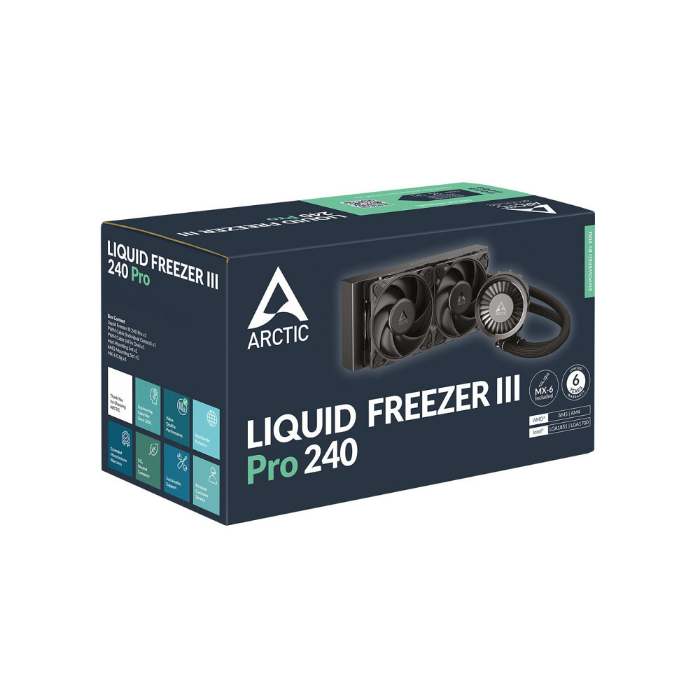 Система водяного охолодження Arctic Liquid Freezer III Pro 240 Black (ACFRE00178A) ( 10684 ) Харків - фото 3