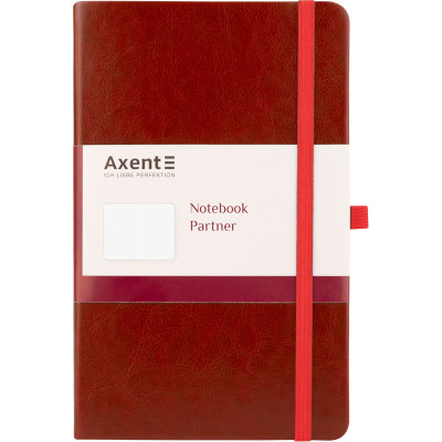 Книга записна Axent Partner Lux, 125х195 мм 96 аркушів у клітинку Бордова (8202-05-A) Вінниця - фото 1
