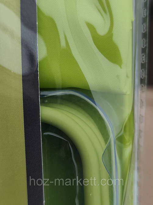 Штора в ванную однотоная с прозрачным верхом лайм шторка для ванной 180 х 180 см Харьков - изображение 4