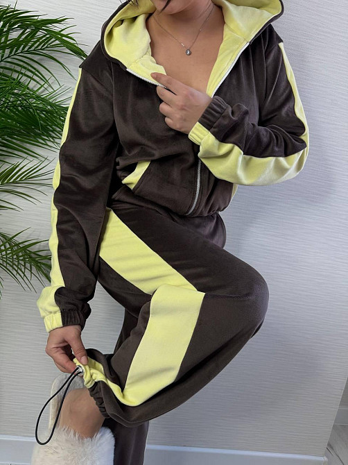 Жіночий стильний трендовий костюм двійка плюшевий велюр Одеса - фото 3