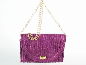 Сумка фиолетовая соломенная Клатч Киев - изображение 1