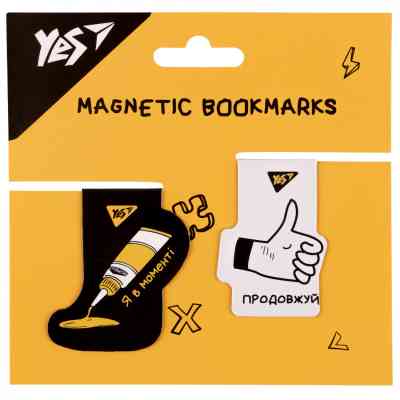 Закладки для книг Yes магнітні Не ускладнюй!, 2шт, біла та чорна (708127) Вінниця