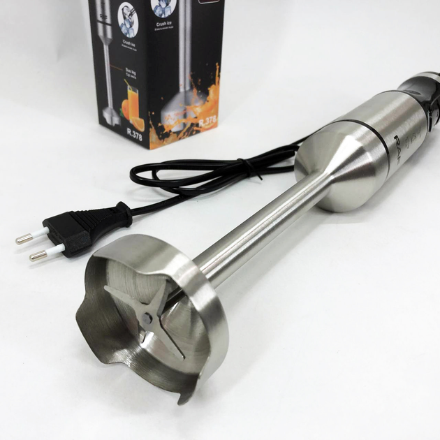 Ручной погружной блендер Domotec/RAF R-378, 1600Вт, пластик + металл, для измельчения Одесса - изображение 2